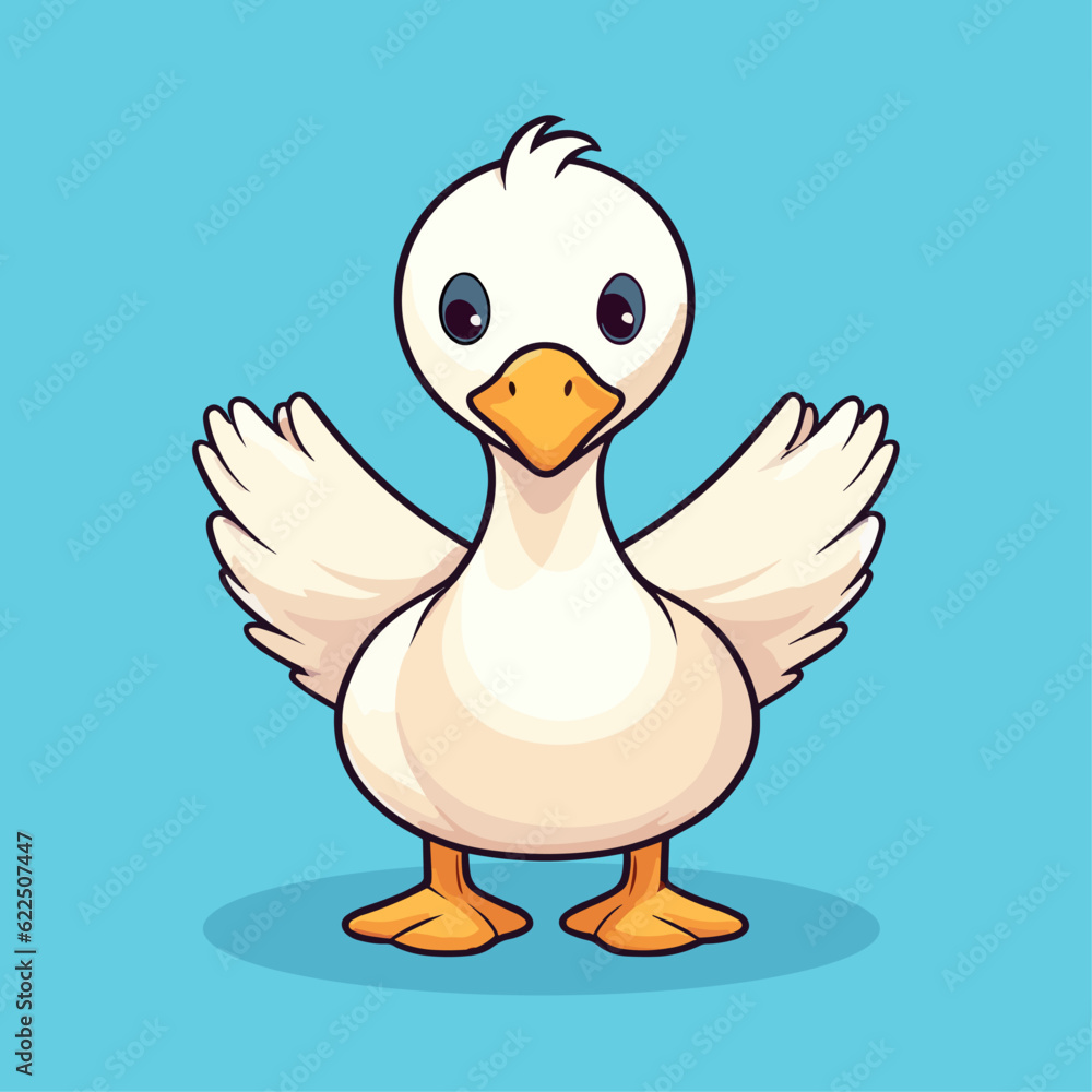 Cute Goose Cartoon Character: Perfect for Children's Farm-themed Designs and Nature-inspired Creations Cute Goose Cartoon Character: Perfect for Children's Farm-themed Designs and Nature-inspired Creations
