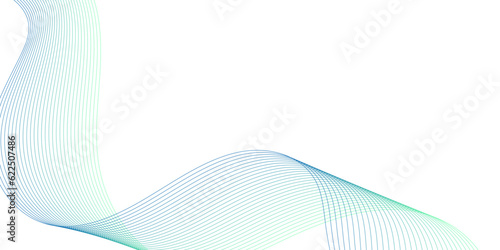 Abstract colorful wave and curve lines with technology background. Abstract frequency sound wave technology and science background. Wavy banner, template design.