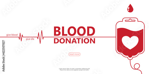 Blood donation day on isolated white background for poster, banner, card, and background. Vector illustration flat design concept.