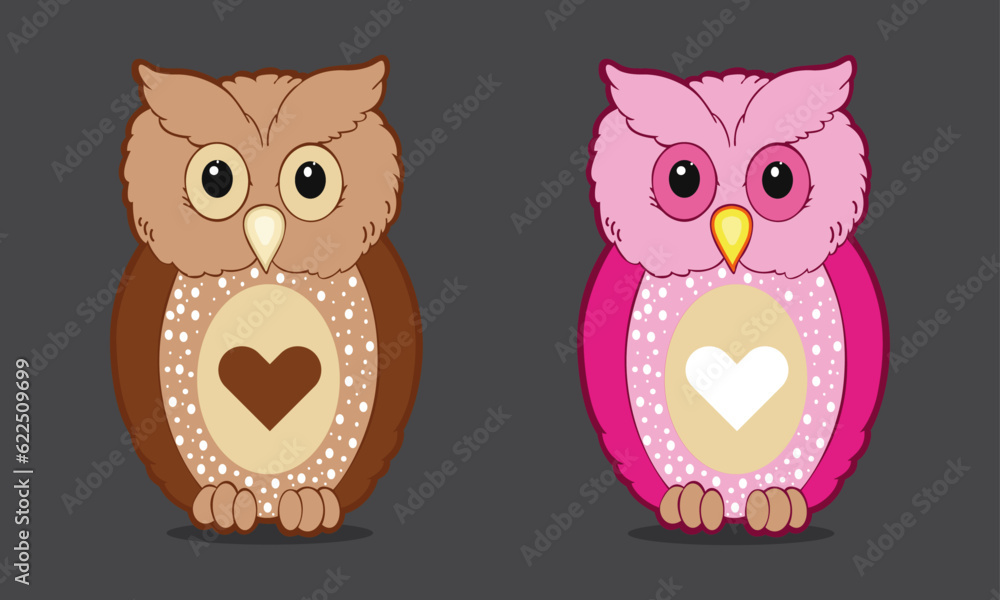 Fototapeta premium owl with background