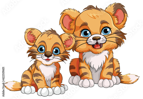 Cute Baby Tiger Cartoon Character