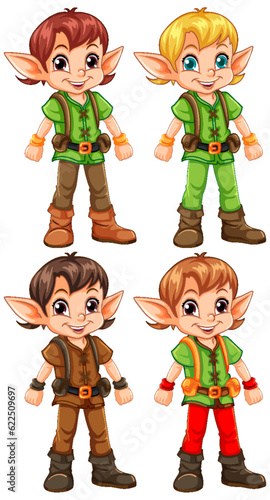 Cute Chrustmas eld cartoon character