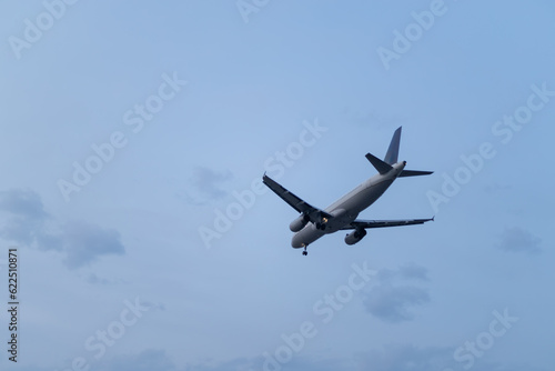 A plane flying in the sky