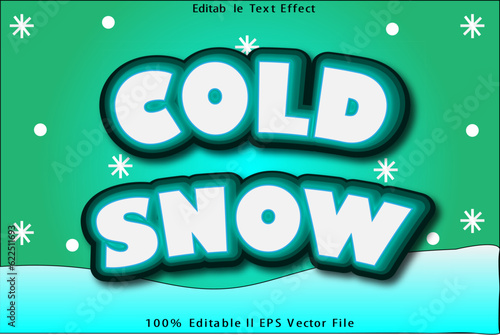 Cold Snow Editable Text Effect