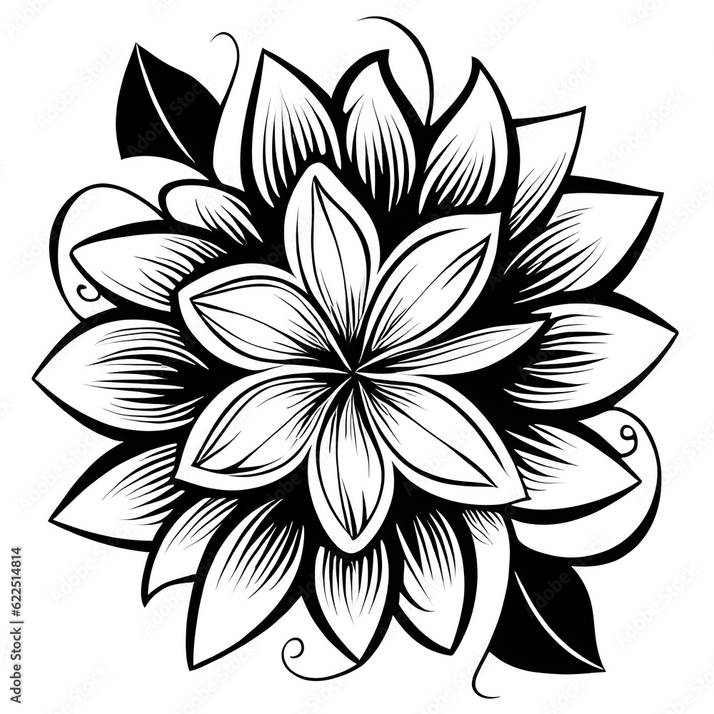 the graphic of flower tattoo vector the graphic of flower tattoo vector