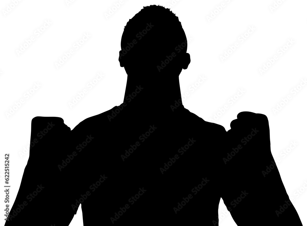 Digital png illustration of man silhouette on transparent background