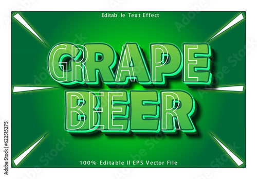 Grape Beer Editable Text Effect