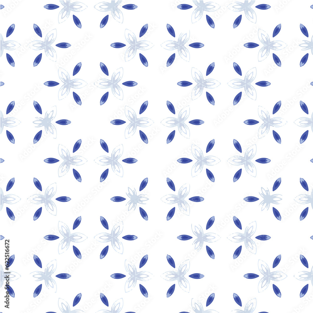 Digital png illustration of multiple blue flower shapes on transparent background