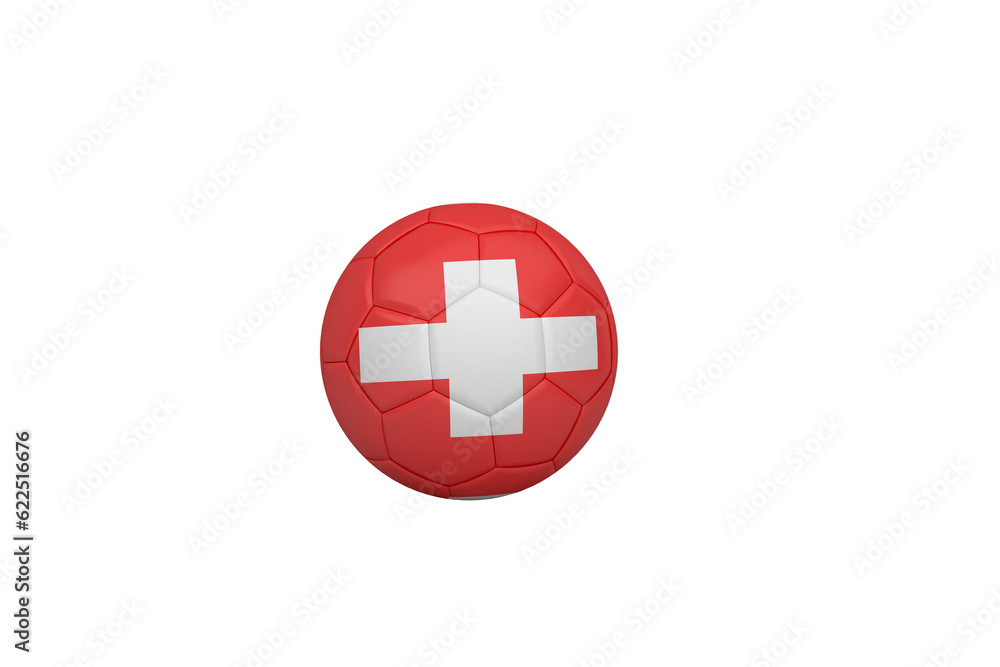 Digital png illustration of football with flag of switzerland on transparent background Digital png illustration of football with flag of switzerland on transparent background