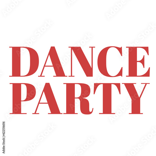 Digital png text of dance party text on transparent background