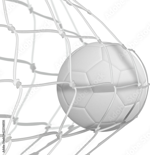 Digital png of illustration of a ball falling into the net on transparent background