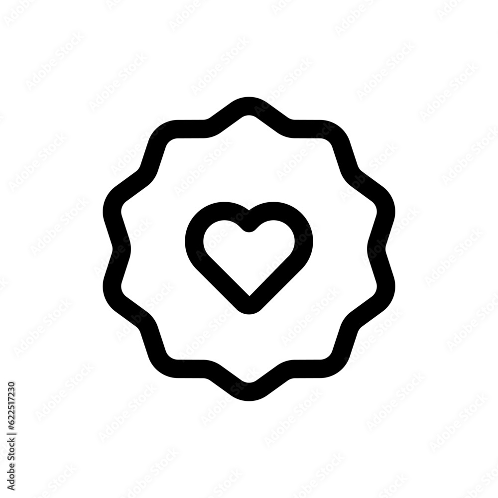 Simple Love Badge icon. The icon can be used for websites, print templates, presentation templates, illustrations, etc Simple Love Badge icon. The icon can be used for websites, print templates, presentation templates, illustrations, etc
