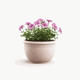 pink flowers in a pot ai generated 