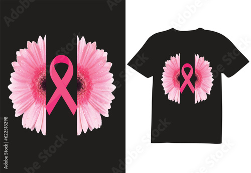 Breast cancer,awareness month vector,fuck cancer T-shirt design.