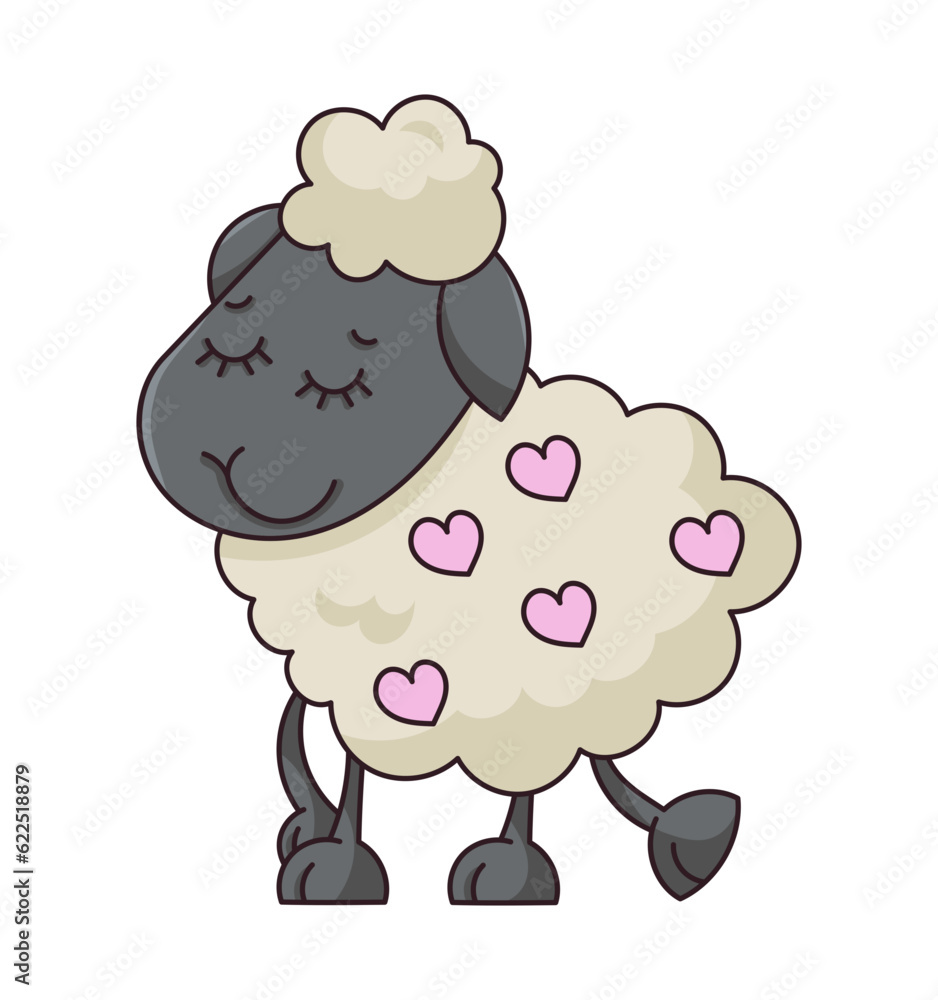 Obraz premium Sheep Sticker Bookmark