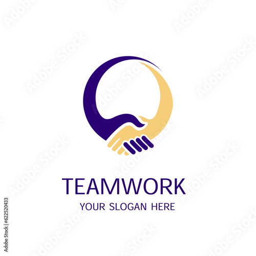 Shake hand Modern Company Logo Vector Template