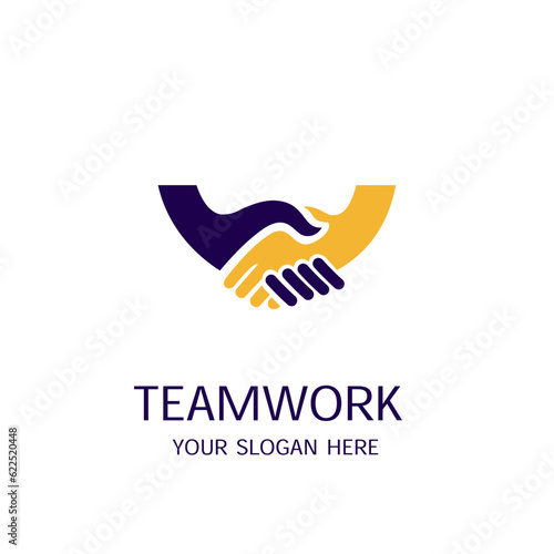 Shake hand Modern Company Logo Vector Template