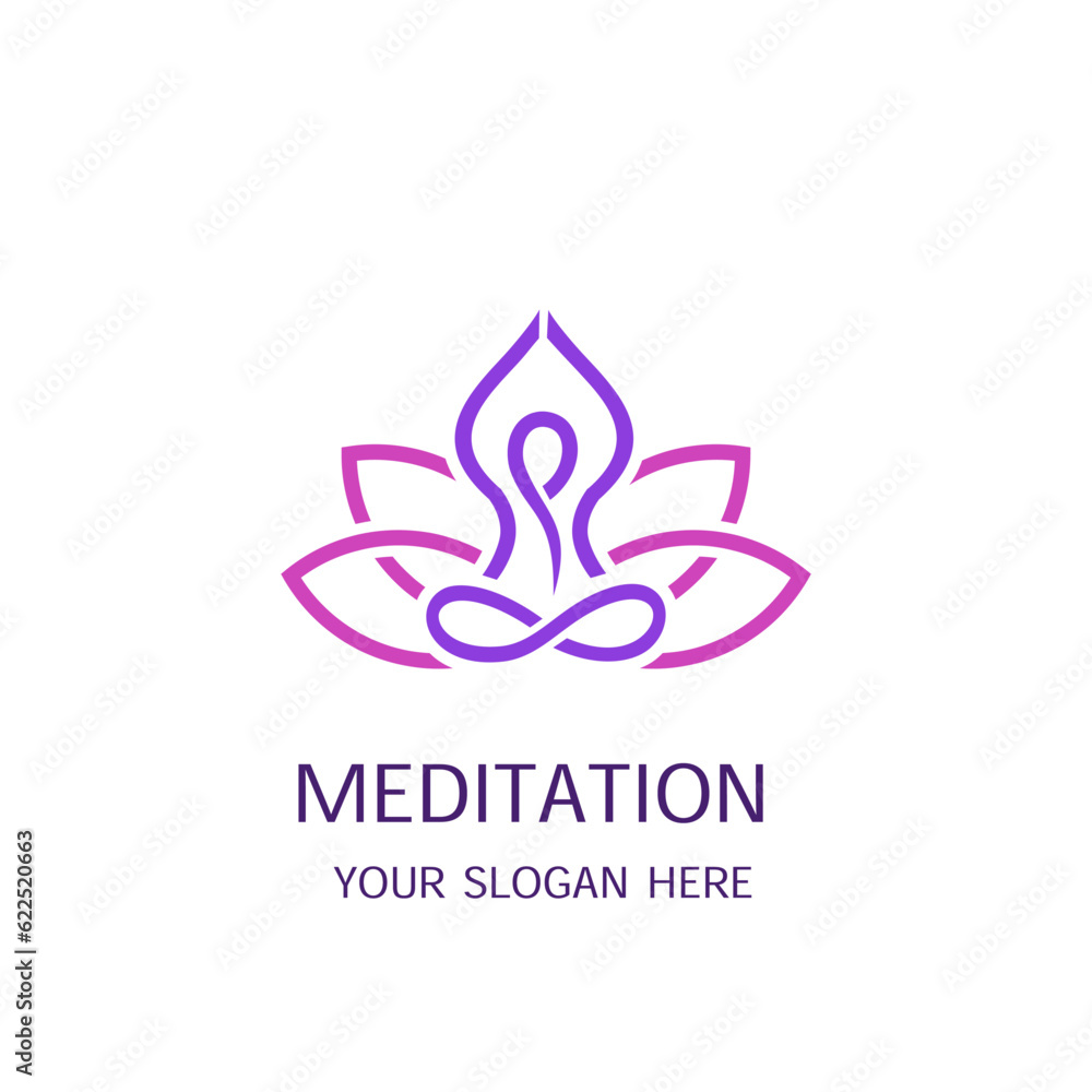 Yoga Meditation Company Logo Vector