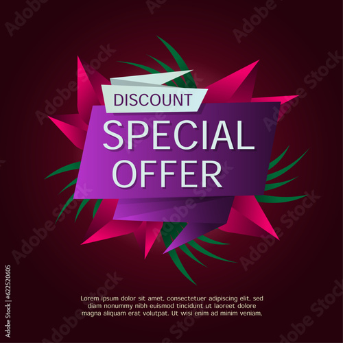 Special Offer Social Media Banner For Marketing Company Vector Template