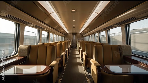 Interior of highspeed train transportation seen
