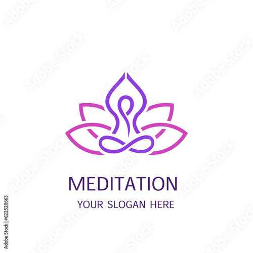 Yoga Meditation Company Logo Vector