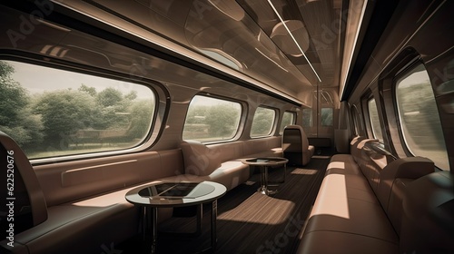 Interior of highspeed train transportation seen © jambulart