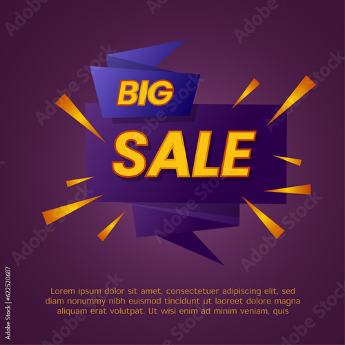 Big Sale Social Media Banner For Marketing Company Vector Template
