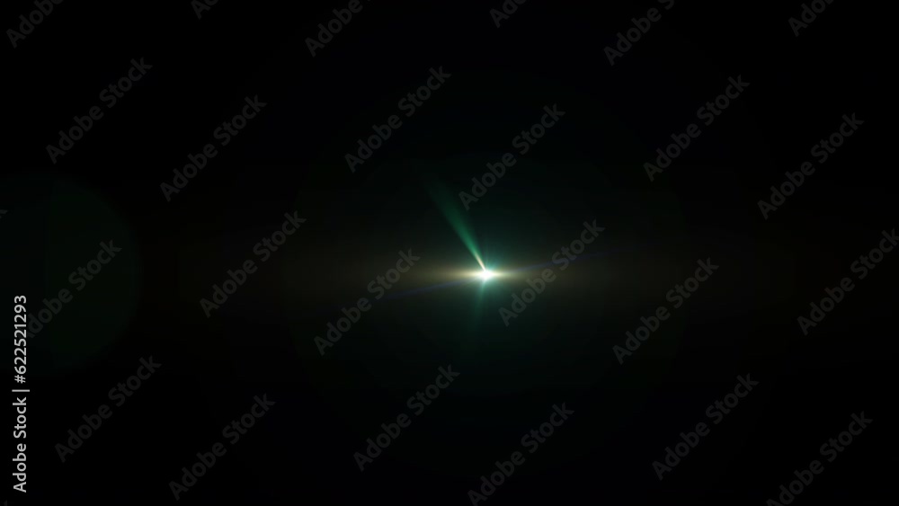 Abstract beautiful flickering golw green optical lens flares shin animation art moving from center to right side on black background for screen project overlay. Lighting lamp rays effect dynamic brigh Abstract beautiful flickering golw green optical lens flares shin animation art moving from center to right side on black background for screen project overlay. Lighting lamp rays effect dynamic brigh