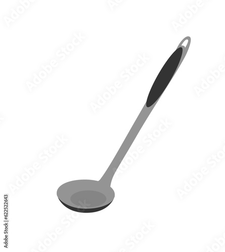 simple vector sketch vegetable scoop, snip flat color