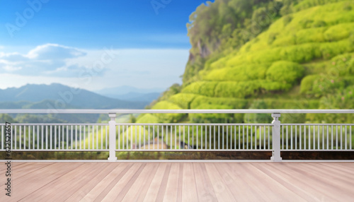 balcony and terrace of blur beautiful nature background