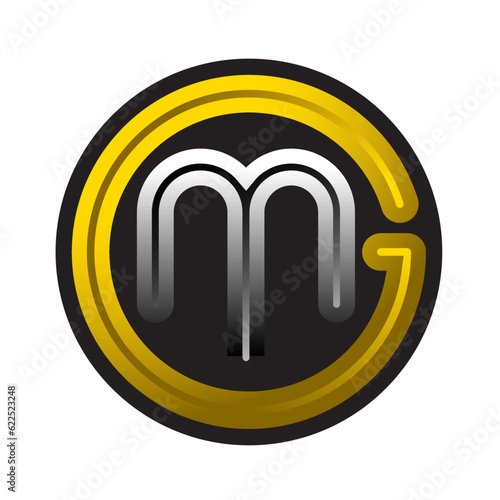 icon with English alphabet g and m