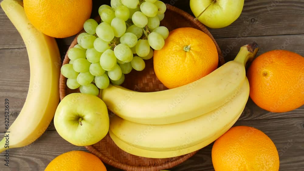 Different fruits on the table. Different fruits on the table.