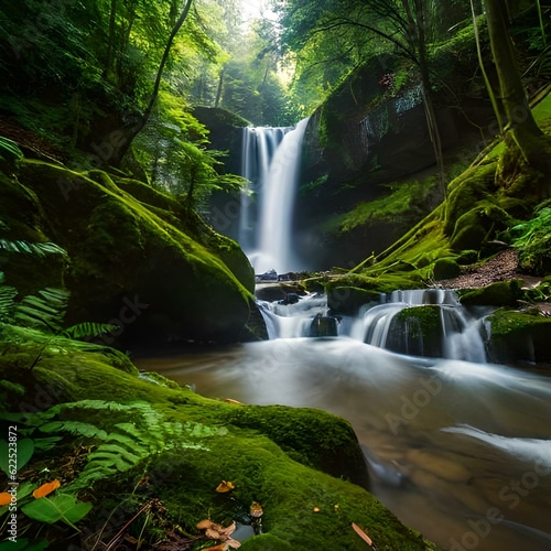 waterfall in the jungle