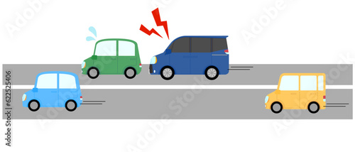 後ろの車に煽られている車