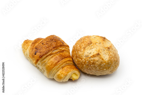 croissant isolated on white background photo