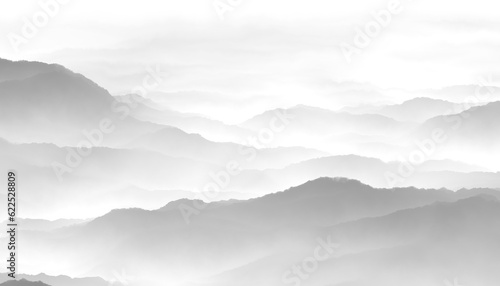 mountains and clouds