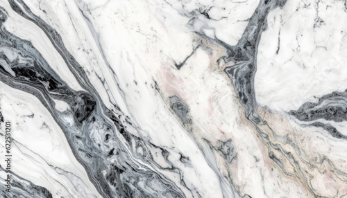 Marble Background. White and Black Marbled Texture