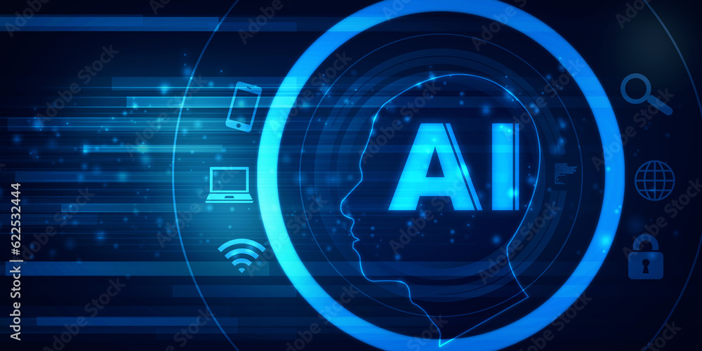 2d rendering Artificial Intelligence (AI) concept
2d rendering Artificial Intelligence (AI) concept
