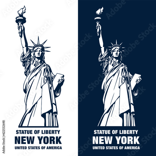 Statue of liberty Vector Illustration Isolated On Separate Background