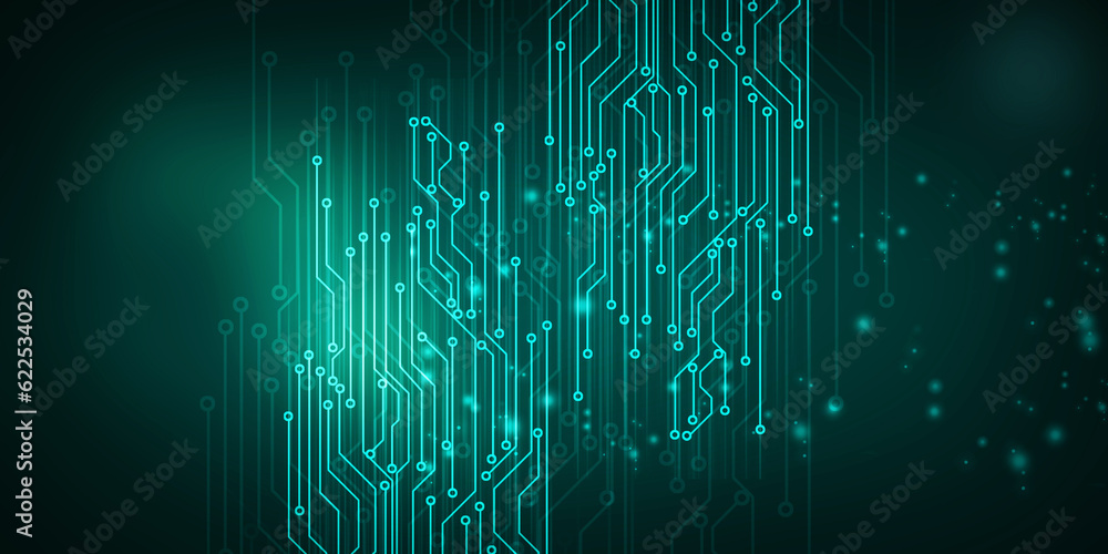 2d illustration Abstract futuristic electronic circuit technology background 2d illustration Abstract futuristic electronic circuit technology background