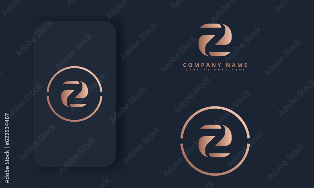 Premium Vector Z Logo In Gold Variations. Beautiful Logotype Design For Luxury Company Branding. Elegant Identity Design In Background Blue And Gold. Premium Vector Z Logo In Gold Variations. Beautiful Logotype Design For Luxury Company Branding. Elegant Identity Design In Background Blue And Gold.