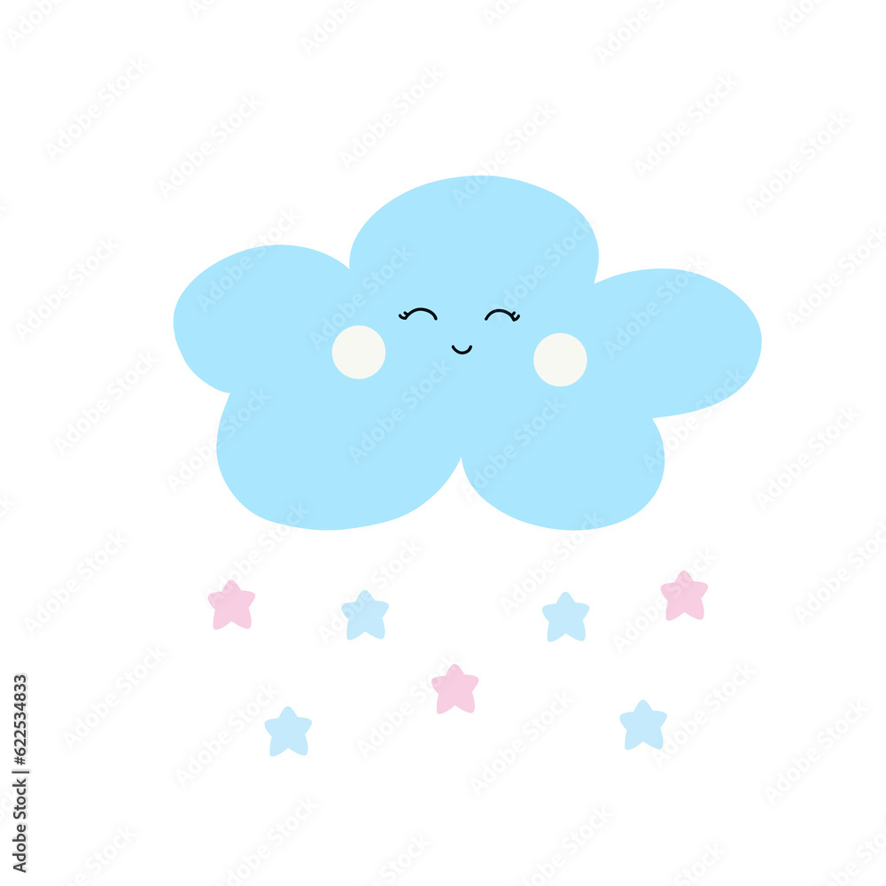 Cute cloud cartoon hand dawn Cute cloud cartoon hand dawn