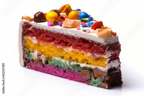 colorful cake is very delicious