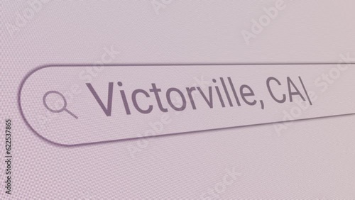 Search Bar Victorville CA 
Close Up Single Line Typing Text Box Layout Web Database Browser Engine Concept photo