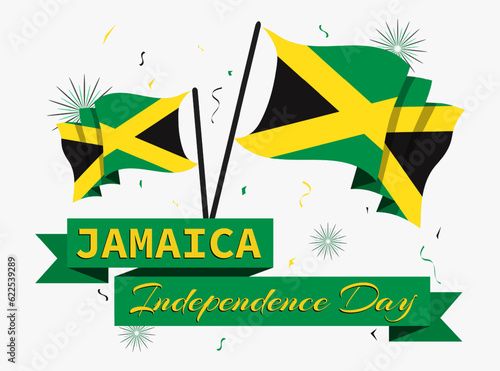 jamaica independence day, flag background national day of jamaica