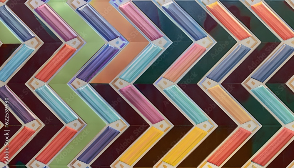 colorful texture, close up of a multicolored tile, geometric pattern, pattern, wallpaper, geometric, texture, AI Generated design, zigzag, color, illustration, colorful, pink, background, 