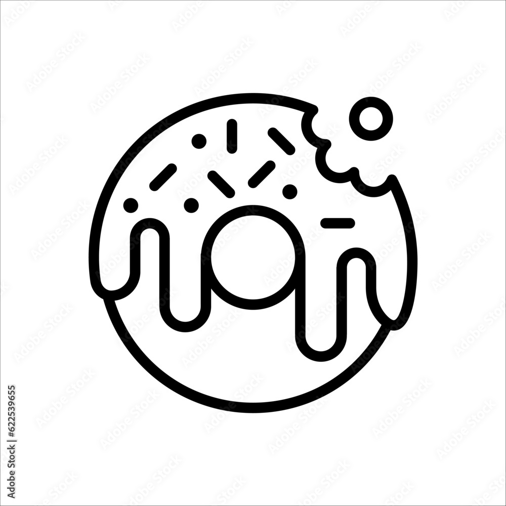 Donut icon or logo isolated sign symbol on white background Donut icon or logo isolated sign symbol on white background