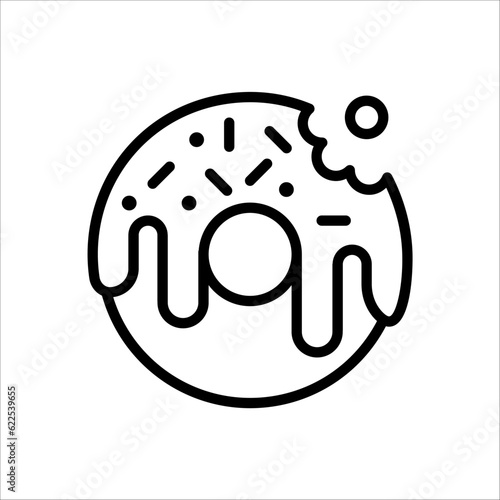 Donut icon or logo isolated sign symbol on white background