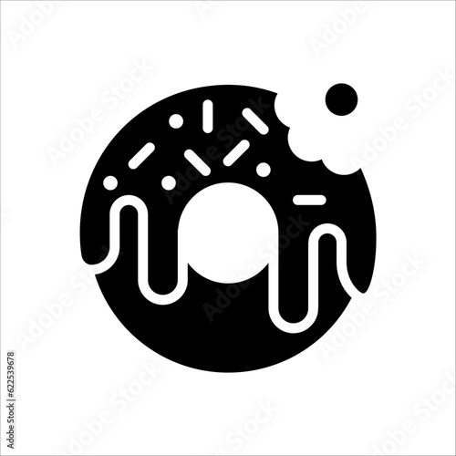 Donut icon or logo isolated sign symbol on white background