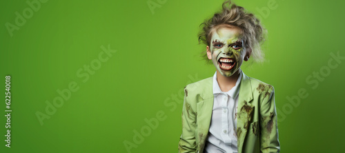 Cute Girl Dressed as a Zomb...